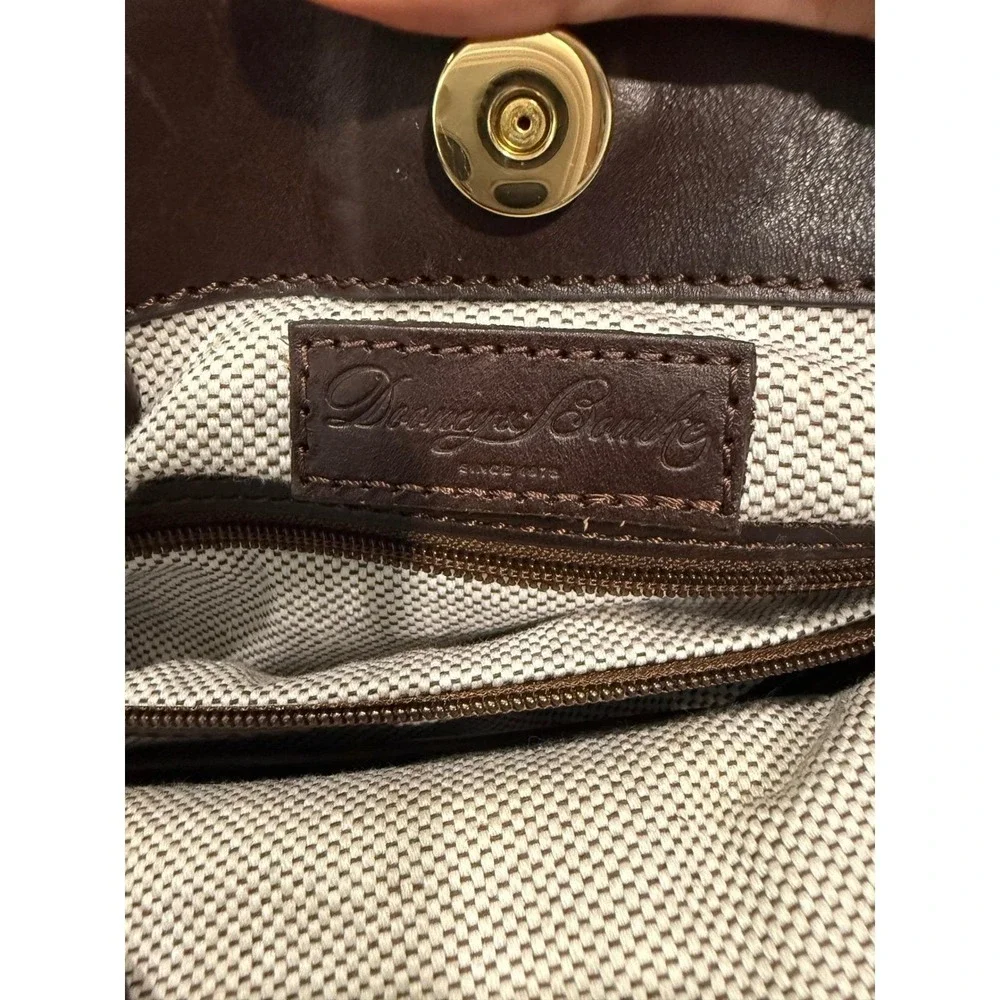 Dooney‎ & Bourke Grey Snakeskin Embossed Leather Satchel Crossbody Bag Gold Logo